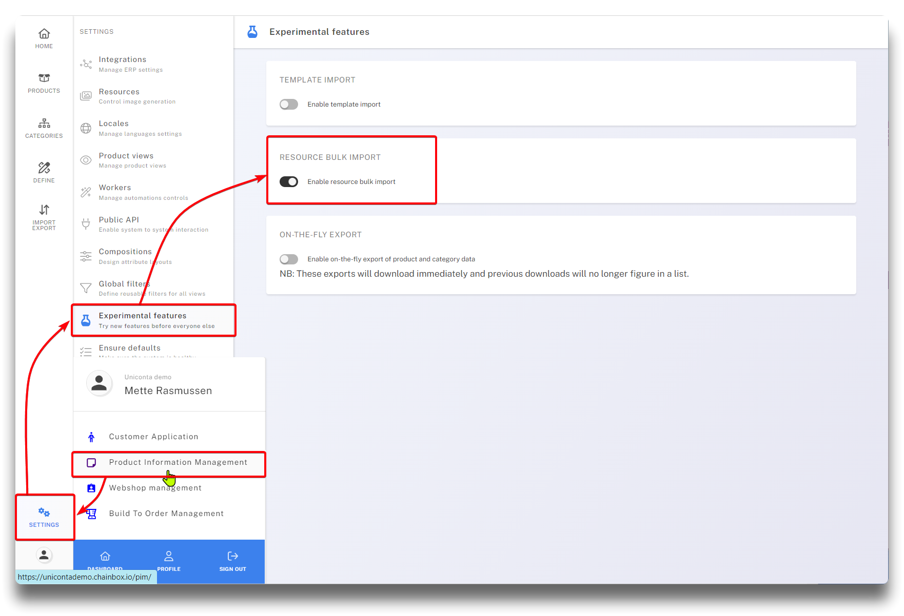 ⭐ Experimental features - Chainbox Webshop documentation